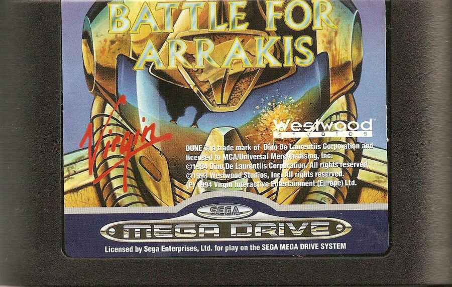 The European Mega Drive cartridge